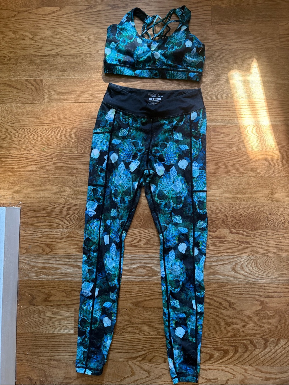 Constantly Varied Gear Pirate Skull Legging + Sports Bra Set Discontinued Print